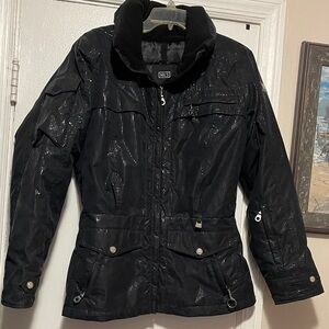 NILS Women's Sparkling Black Ski Jacket Women’s 10 black